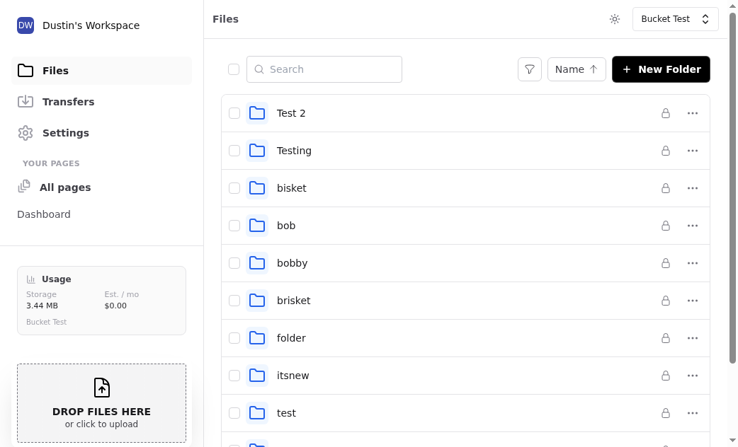 file.rocks Files view