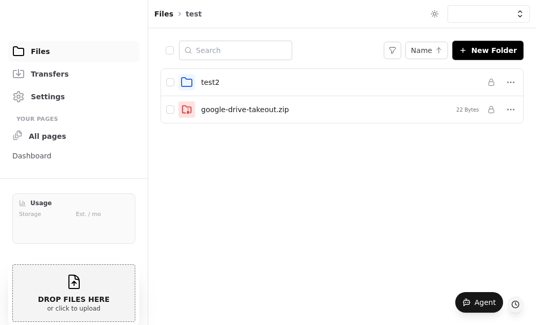 Uploading Drive Takeout files in file.rocks