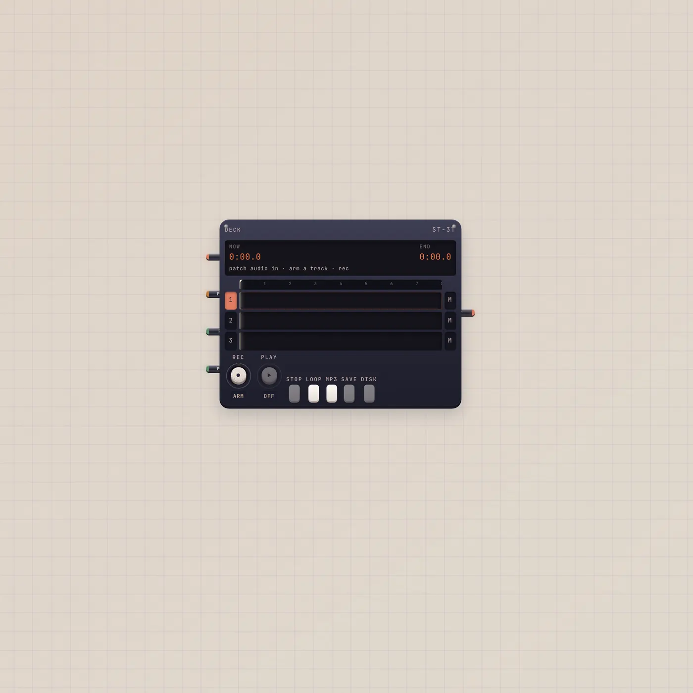 Arm a track. Punch Rec. Save the tape.