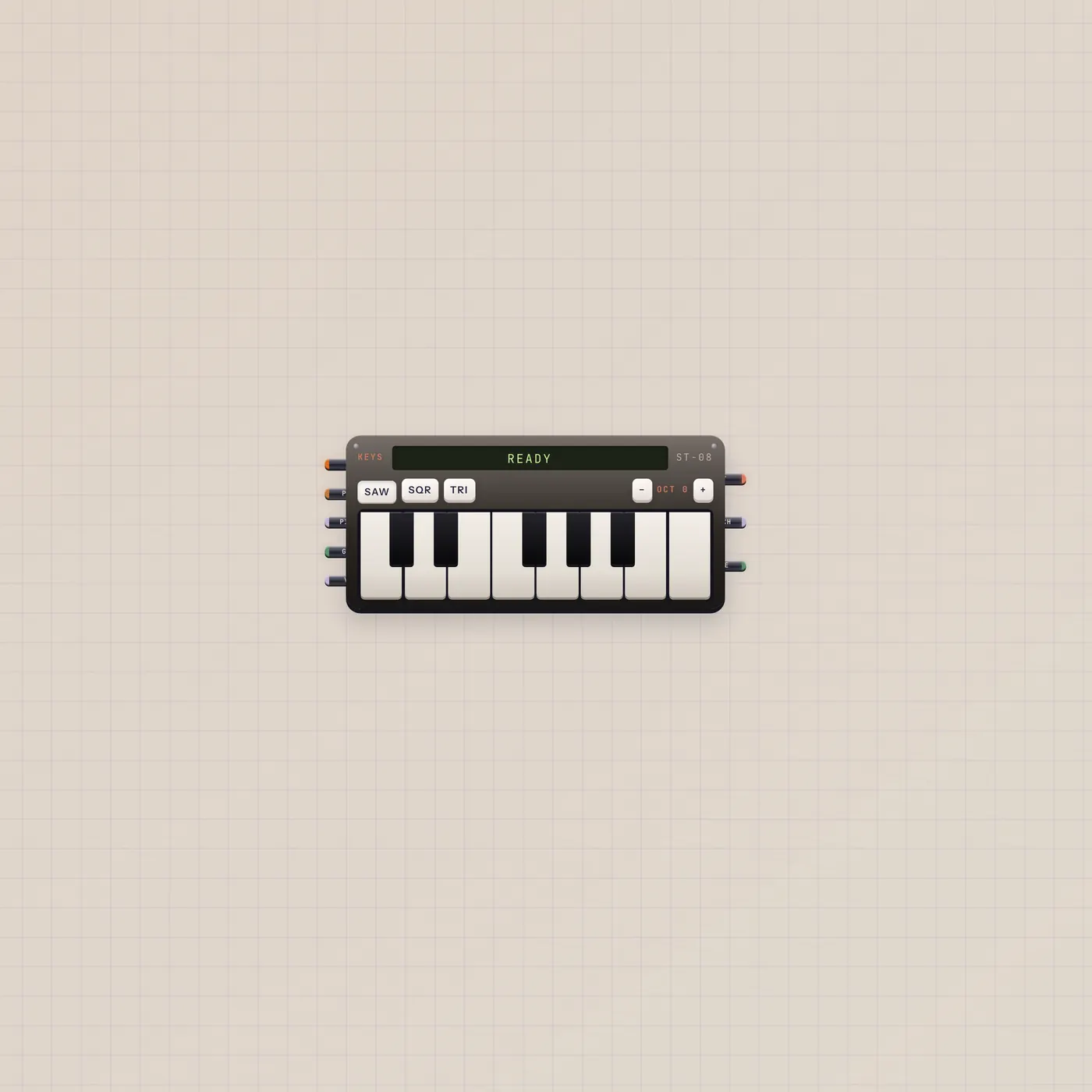 A little tape keyboard with pitch, gate, and audio out