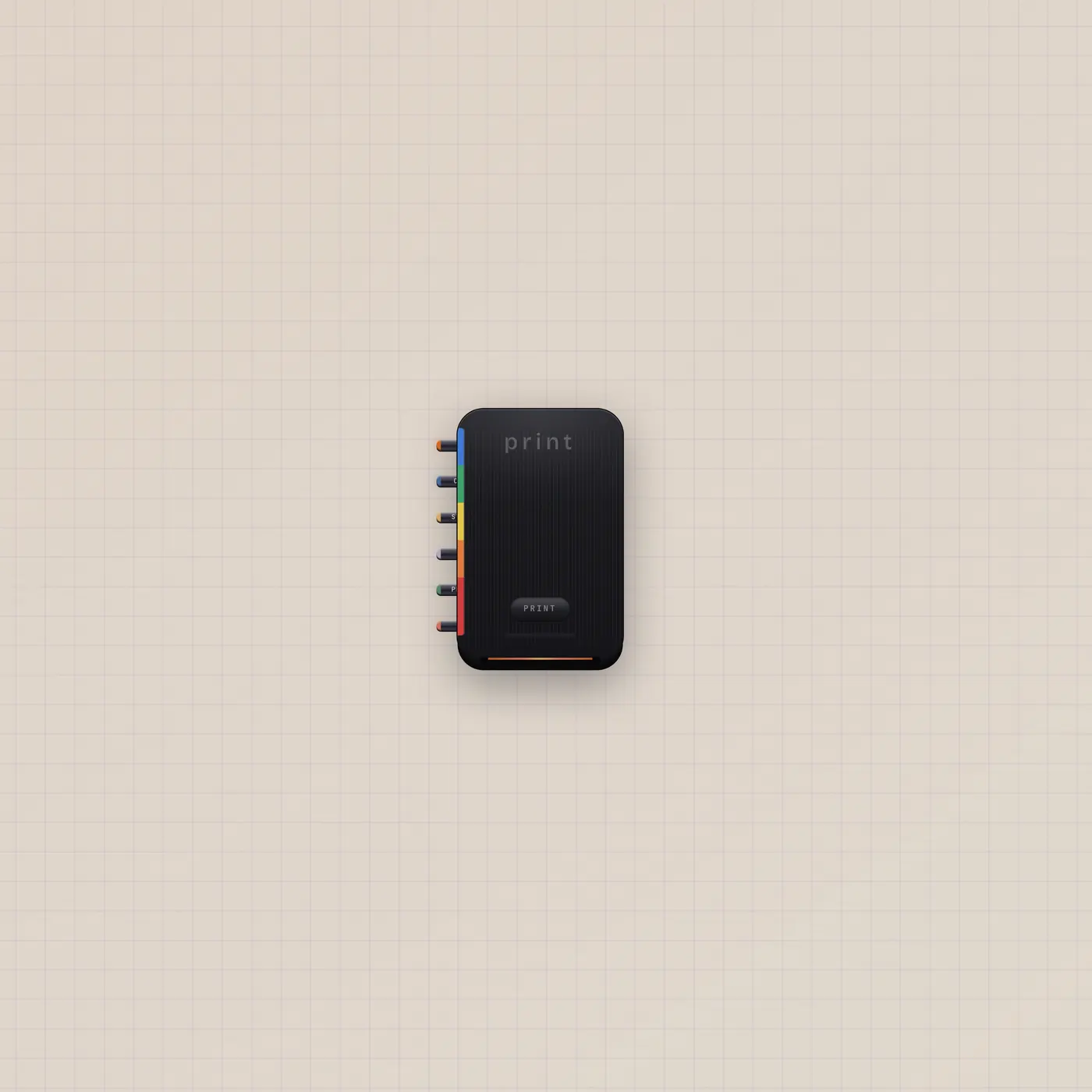 Component Guide product shot: Patch a prompt. Print ejects a still.