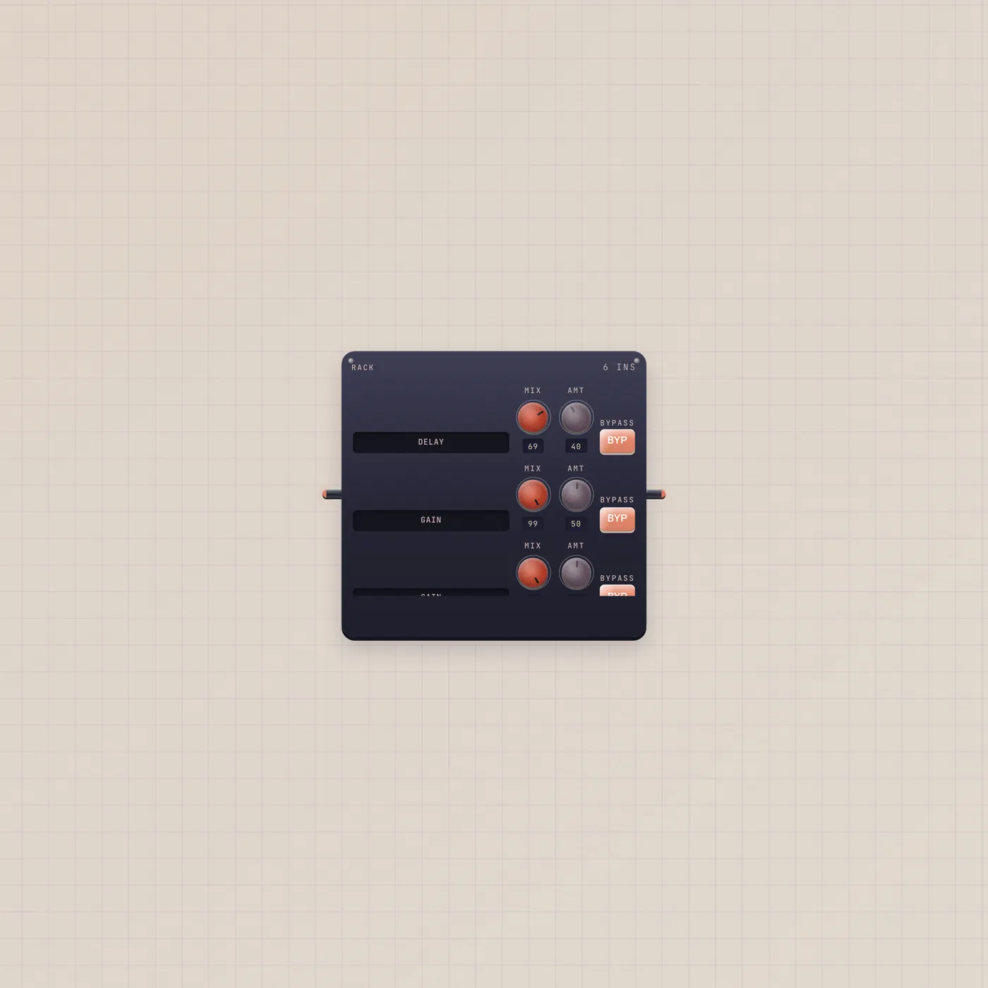 A strip of inserts. Effect is the one-slot twin.
