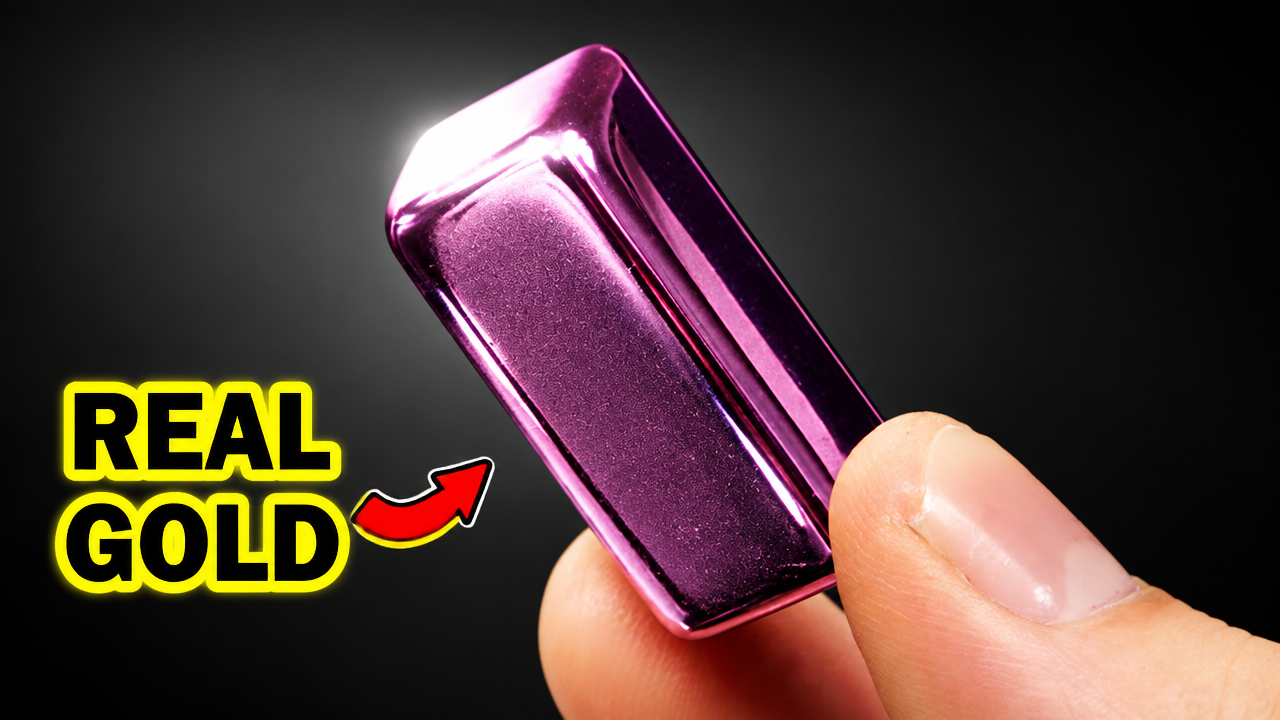 NileRed Making purple gold thumbnail, Thumbly's edited version